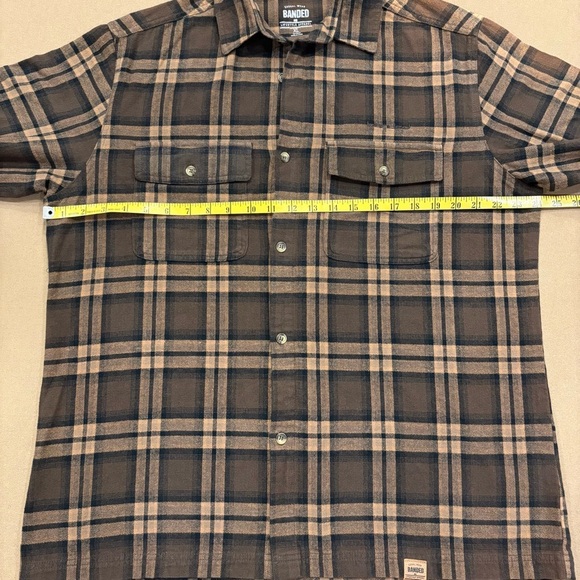 Banded Men’s Everglades Flannel Button Down Shirt Timber Brown Plaid Size XL - Picture 7 of 12